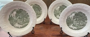 4 "PLATOS DE POSTRE PASTORAL HOMER LAUGHLIN/TAYLOR SMITH TAYLOR COSECHA DE MANZANA 6""" - Imagen 1 de 4