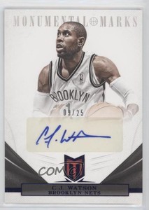 2012-13 Panini Momentum Monumental Marks Blue /25 CJ Watson #3 Auto