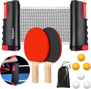 Tischtennis Set mit Netz, Minitischtennis, Tischtennisbälle, Ping Pong, outdoor - Bild 1 von 17