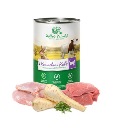 Müller’s Naturhof - Kalb & Kaninchen - 12 x 400 g