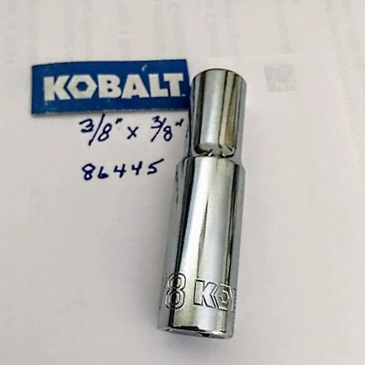 KOBALT   3/8"  x   3/8" DR  DEEP SOCKET   6 Point  #86445 -  Free USA  Shipping - Image 1 of 3