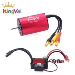 KingVal 2435 3300/4500KV Motore brushless impermeabile + 25A ESC per auto 1/16 1/18 RC - Foto 1 di 11