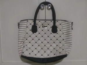 Luv Betsey Hearts Purse By Betsy Johnson White Hearts Striped - Picture 1 of 14
