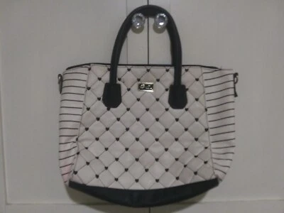 Luv Betsey Hearts Purse By Betsy Johnson White Hearts Striped - Image 1 of 4