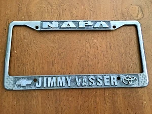 Telaio targa Jimmy Vasser NAPA California concessionaria vintage Chevy Toyota - Foto 1 di 2