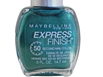 MAYBELLINE EXPRESS FINISH 50 SECOND NAIL COLOR 120 BE SCENE IN GREEN XRARE NEW! - Image 1 of 4