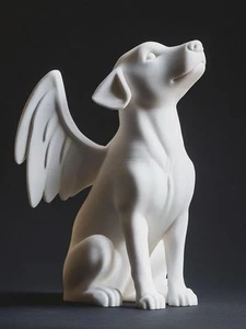 Angel Dog Statue  - Picture 1 of 2