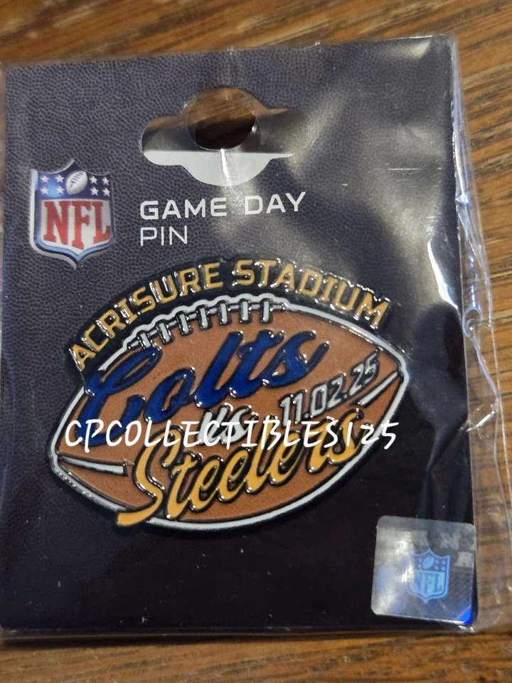 2025 Pittsburgh Steelers VS Indianapolis Colts Game Day Pin 11/2/25 NEW - Image 1 of 1