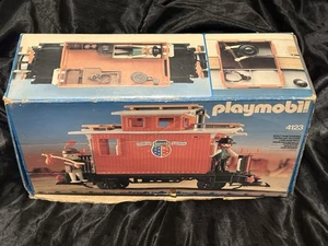 PLAYMOBIL 4123 Caboose Wagon Train Car Western 1993 TRAIN/BOX ONLY - Picture 1 of 22
