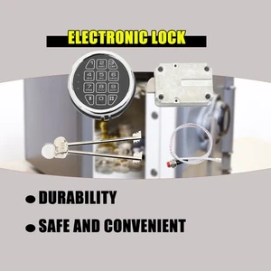 Cerradura de seguridad electrónica teclado solenoide cromado de repuesto para caja fuerte pistola caja fuerte - Imagen 1 de 13