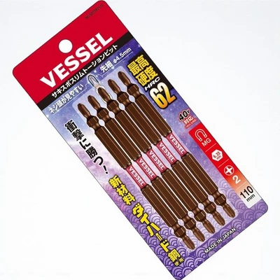VESSEL SDT5P2110 Slim Double-Torsion Phillips #2 x110mm Double-Ended Bit 5pcs - Image 1 of 4