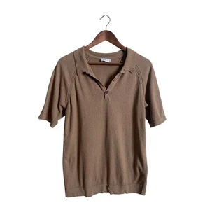CERRADO Terry Tejido Polo Mezcla Algodón Retro Minimalista Para Hombre Mediano - Imagen 1 de 11