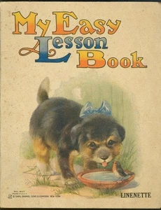 My Easy Lesson Victorian Linenette Book for Children Illustrated Antique - Picture 1 of 1