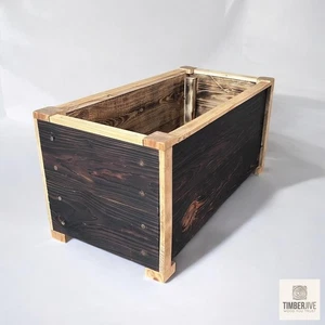 Handmade Wooden Planter 100x28x28cm Trough Box – Heavy Duty, Ready to Use - Picture 1 of 9
