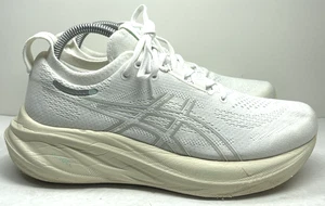 Asics Women's Gel Nimbus 26 White Running Sneakers Size 8 1012B601 Athletic Gym - Picture 1 of 10