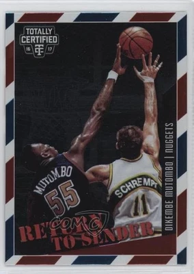 2016-17 Panini Totally Certified Return to Sender Dikembe Mutombo #14 HOF - Image 1 of 2