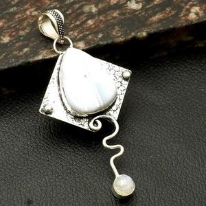Owyhee Opal Rainbow Moonstone Gemstone Handmade Pendant Jewelry 3.2" AP-86586 - Picture 1 of 1
