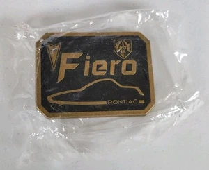 Vintage Pontiac Fiero Auto GM Gürtelschnalle neu versiegelt selten schwarz USA - Bild 1 von 5