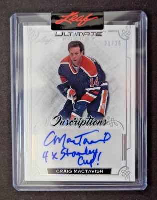 2023 Leaf Ultimate Inscriptions Craig MacTavish Auto #21/25 - Image 1 of 2