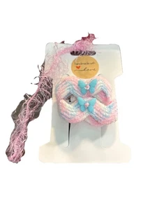 pastel hair clips vintage handmade new pack of 2  - Picture 1 of 6