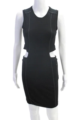 Carven Womens Sleeveless Cut Out Waist Body Con Dress Black Size Medium - Image 1 of 4