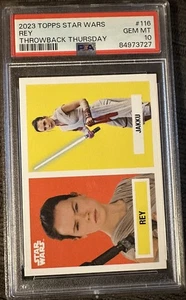 2023 Topps Star Wars Throwback Thursday #116 Rey PSA 10 GEM MINT  - Picture 1 of 2