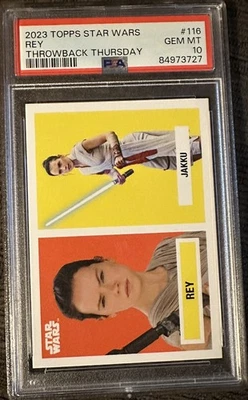 2023 Topps Star Wars Throwback Thursday #116 Rey PSA 10 GEM MINT  - Image 1 of 2
