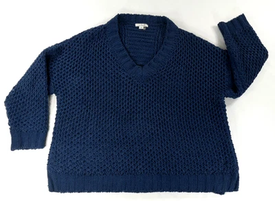 Просто Noelle синий v-образным вырезом громоздкий свободного вязаный свитер женский размер XXL 16-18 - Изображение 1 из 4