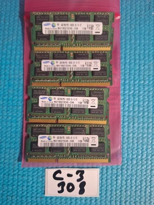 16GB (4x4GB) DDR3 PC3-10600S Samsung M471B5273CH0-CH9 1333MHz Notebook Memory - Image 1 of 2