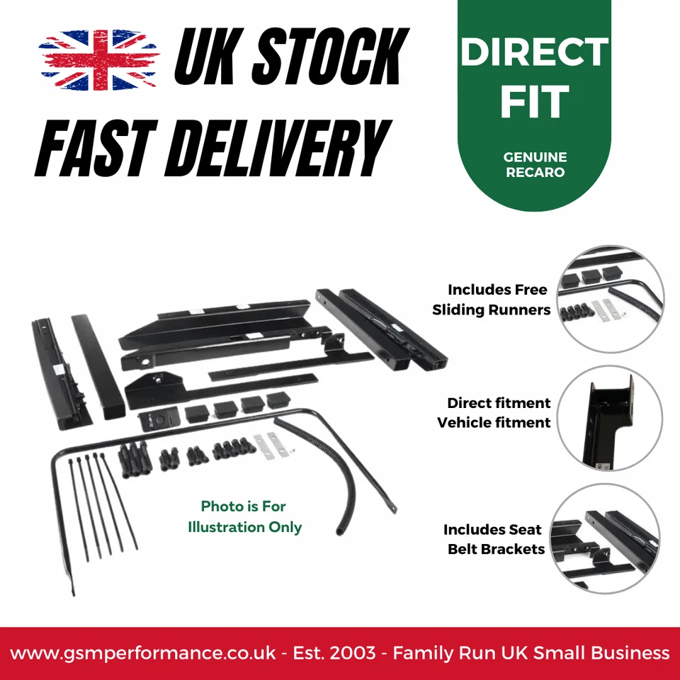 Recaro 87.10.15 Seat Baseframe for Ford Fiesta MK7 LEFT