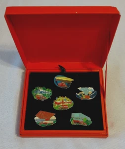 Shanghai Expo 2010 Coca Cola Pavilion 6 Pin Set With Box - Picture 1 of 7