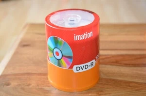 Imation DVD-R 16x / 4.7GB 100 Discs 051122180590 BRAND NEW - Picture 1 of 8