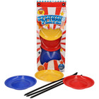 Spinning Plates Set Of 3 With Sticks Outdoor Jugglings Circus Game Toys