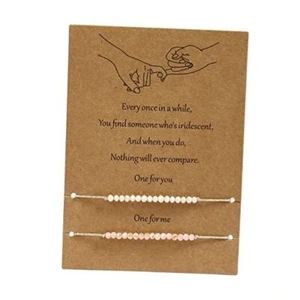 Natural Crystal Friendship Bracelet Best Friend Bracelet for, Style-2 - Picture 1 of 7