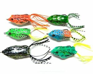 Lot 5pc Rubber Soft Bass Frog Baits Fishing Lures Top water 5.5cm 2.2inch 9g A2