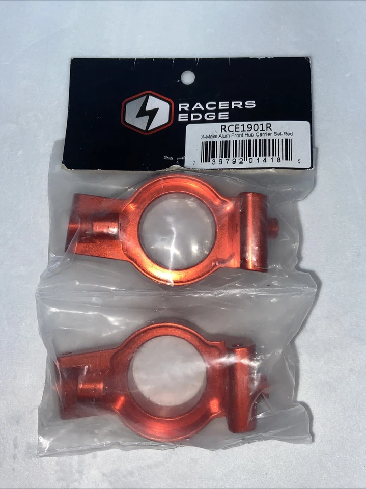 Racers Edge 1901R X-Maxx Aluminum Front Hub Carrier Set - Red - Image 1 of 2