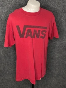 Vans T-Shirt Size  L large Men's T-Shirt Faded Red 100% Cotton Skate Boarding - Picture 1 of 8