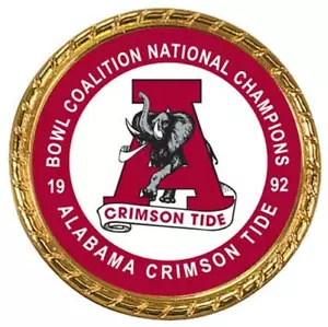Tribute Coin Alabama Crimson Tide 1992 1993 Bowl Coalition National Champions - Foto 1 di 2