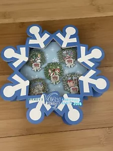 Disney 2018 Mickey Merry Christmas Party Snowflake 5 Pin Set LE 1000 NEW - Picture 1 of 8