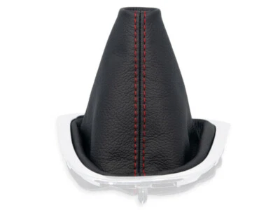 PARA RENAULT CLIO 4 IV 2013-2019 CUERO FUNDA PALANCA DE CAMBIO COSTURAS ROJO - Imagen 1 de 4