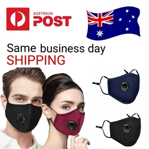Face Mask Washable 100% Cotton Breathable Adjustable Reusable Unisex Mouth Cover - Picture 1 of 9