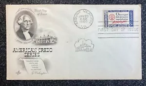 1960 1. Tag Ausgabe George Washington/American Credo Serie 4 ¢ Briefmarke/Mt. Vernon - Bild 1 von 5