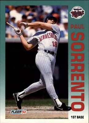 1992 Fleer #218 Paul Sorrento - NM - Image 1 of 2