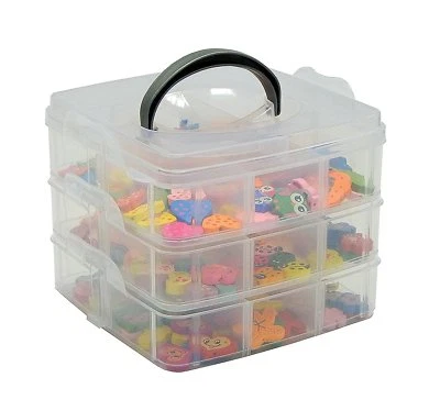 KINDER BASTEL SET AUS HOLZPERLEN IM BOX SPEICHELFEST BUNT 18 MOTIVEN 180Stk - Bild 1 von 4