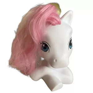 Cabeza de peinado My Little Pony Starshine caballo blanco rosa amarillo pelo azul - Imagen 1 de 4