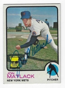 Autographed 1973 Topps JON MATLACK New York Mets Card #55 - w/COA - Picture 1 of 1