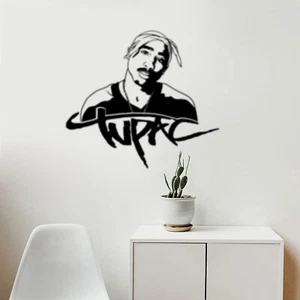 2PAC Diseño Tupac Arte de Pared/Ventana Pegatina/Calcomanía de Pared - Imagen 1 de 4