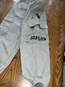 Jordan Flight Pants Khaki Elastic Waist & Ankle Boys Size Large - Picture 1 of 5