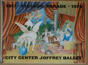 Picasso Parade 1973 City Center Joffrey Ballet Original Vintage Lithograph - Picture 1 of 5