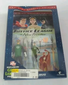 Justice League - The New Frontier 2 disk DVD w/ Green Lantern Figure Best Buy - Picture 1 of 7